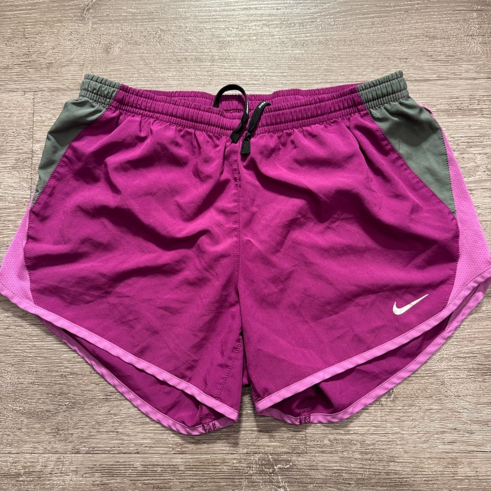 Nike Short Womens XS Pink Running Swoosh Dri Fit Lined Brief Run Gym Core Adult